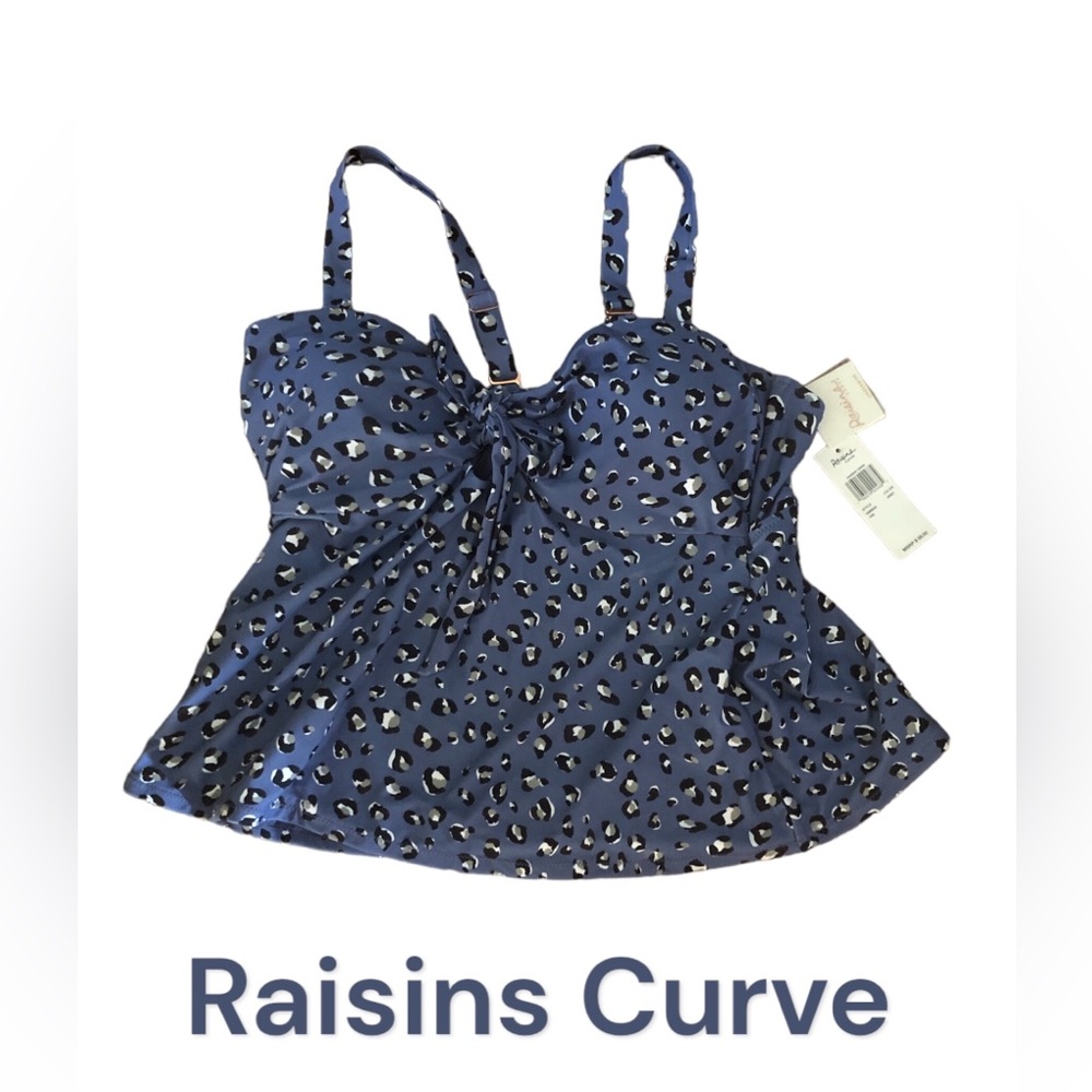 Raisins Curve Caliente Zanzibar Tankini Swim Top 14W